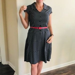 Dots black dress.